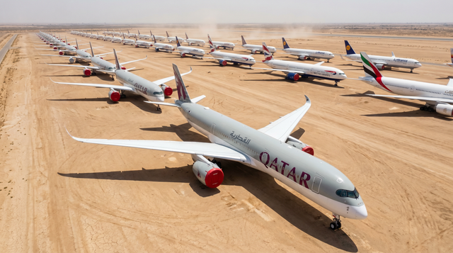 Roughly 20% Of Qatar Airways Fleet Sits Parked Amid Middle East Airspace Limits