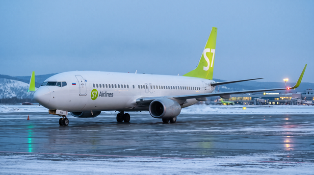S7 Airlines Boeing 737 Overruns Runway at Mirny