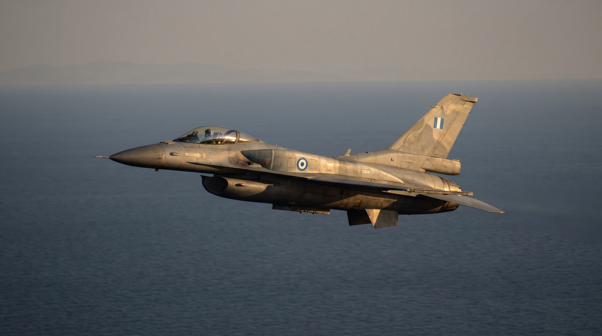 Greek F-16 Belly Lands And Catches Fire At Zakynthos