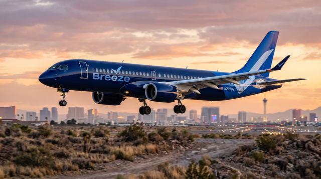 Breeze Adds Tampa Routes To Las Vegas And Islip