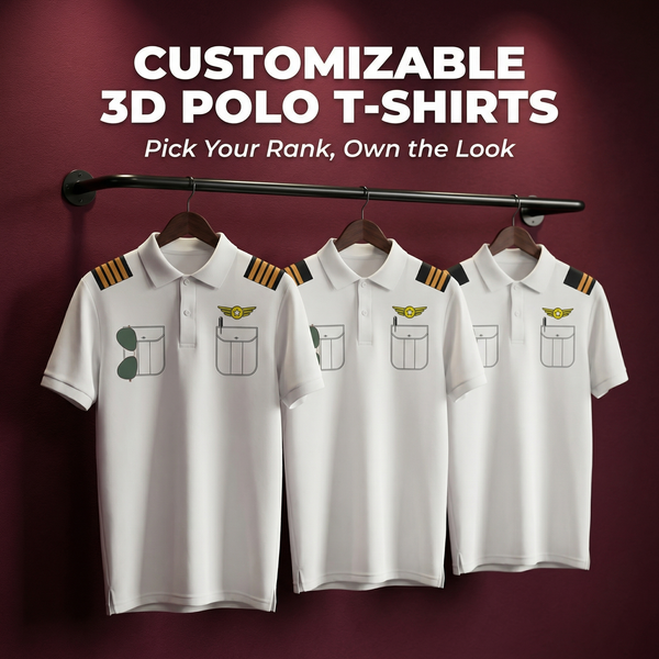 3D Pilot Polo T-Shirts