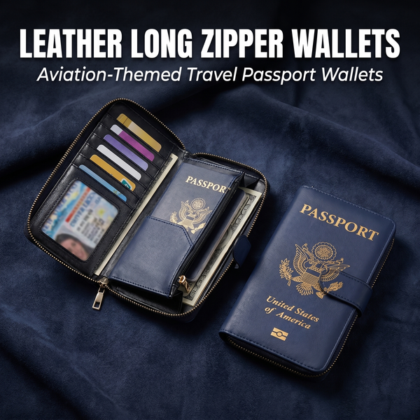 Leather Long Zipper Wallets