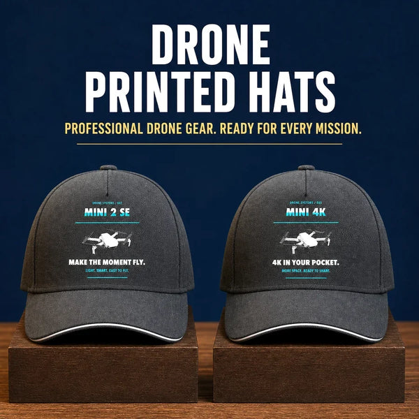 Drone Enthusiasts Printed Hats