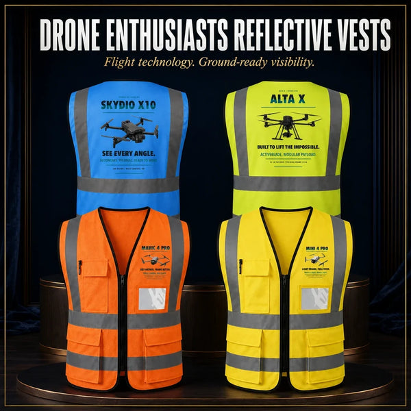 Drone Enthusiasts Reflective Vests