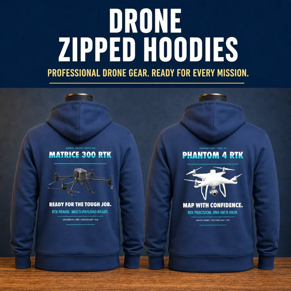 Drone Enthusiasts Zipped Hoodies