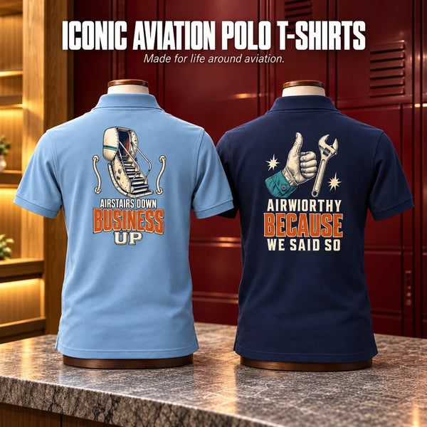 Iconic Aviation Polo T-Shirts