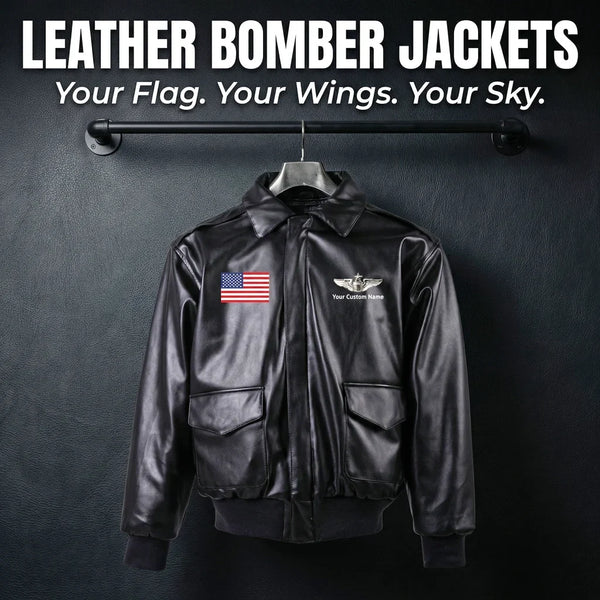 Leather Bomber Jackets (No Fur)