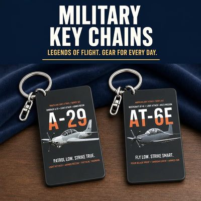Military Aircraft Designed Key Chains