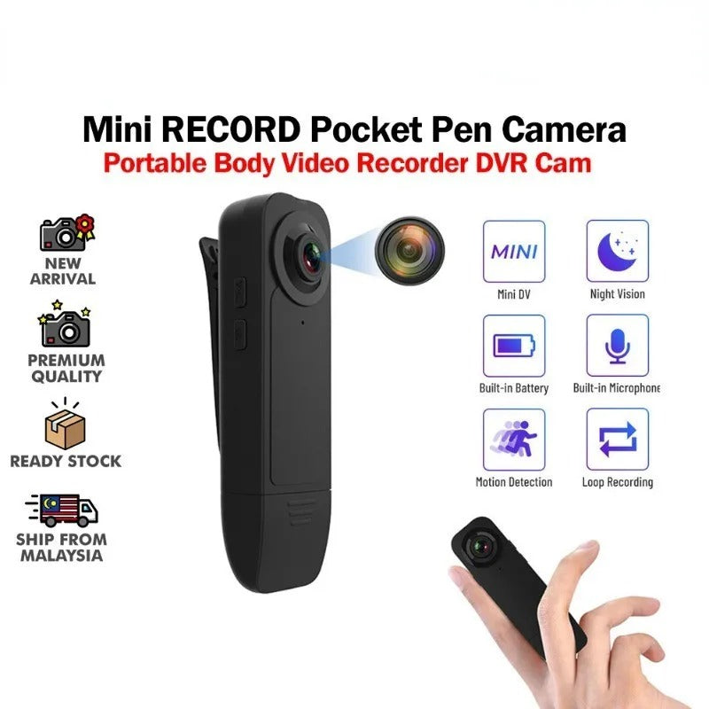 1080P HD Mini Pocket Pen Camera (Body Video Recorder/DVR Cam) With 16GB card