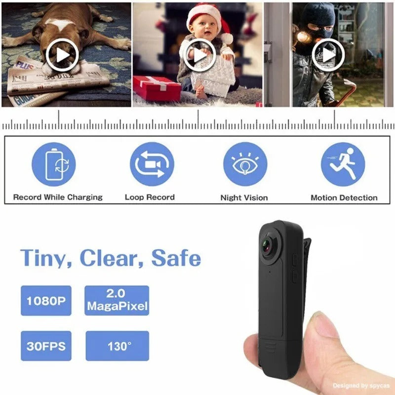 1080P HD Mini Pocket Pen Camera (Body Video Recorder/DVR Cam) With 16GB card