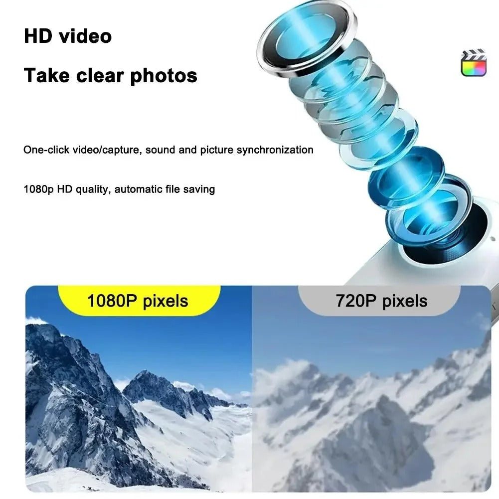 HD1080P Mini Vlog Action Camera with Wireless, for Sports/Travel (Pocket Sized)