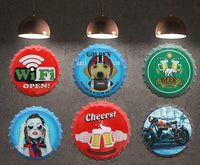 Thumbnail for Retro Wrought Iron Beer Cap Iron Painting Wall Decoration