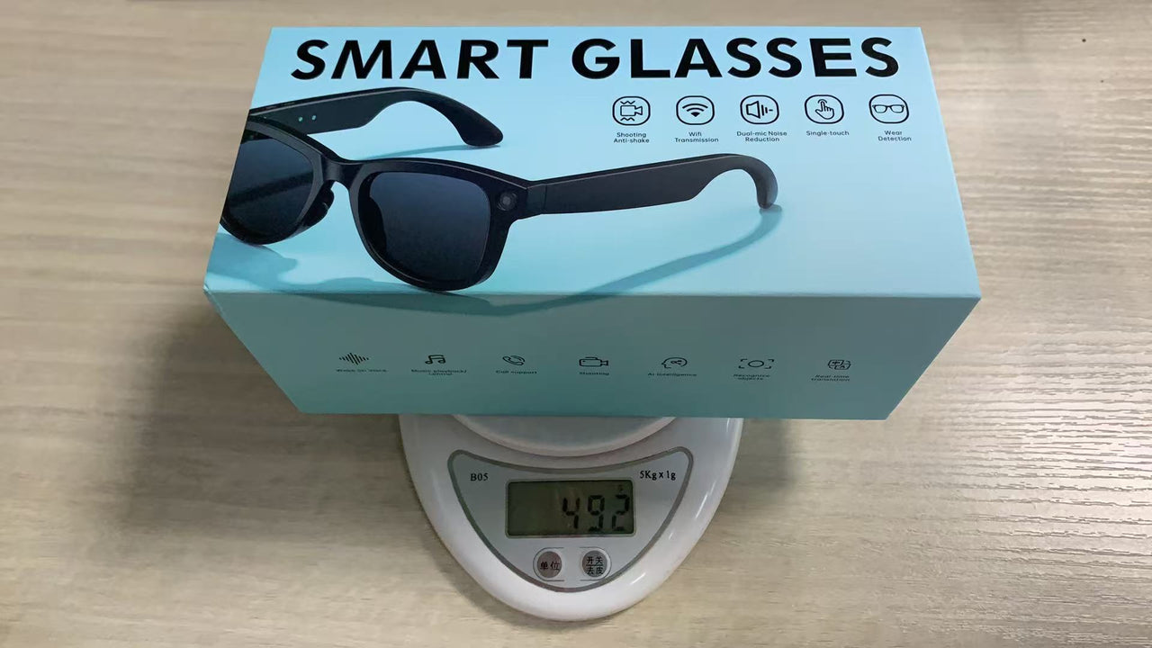 Smart Camera Glasses M02Ultra: AI-Powered, WiFi, Navigation & Convenient Charging Case
