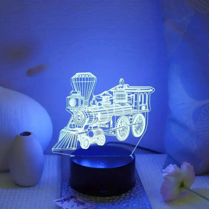 Train 3D Designed Night Lamp