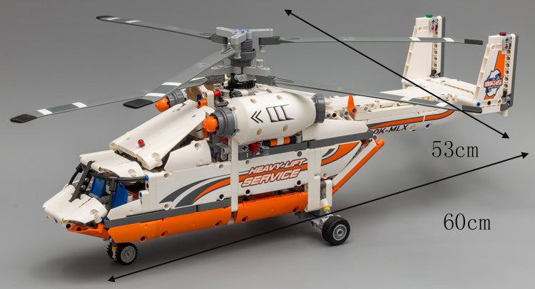 Twin-rotor Transport Helicopter Building Set (Motorised Spinning Rotors)