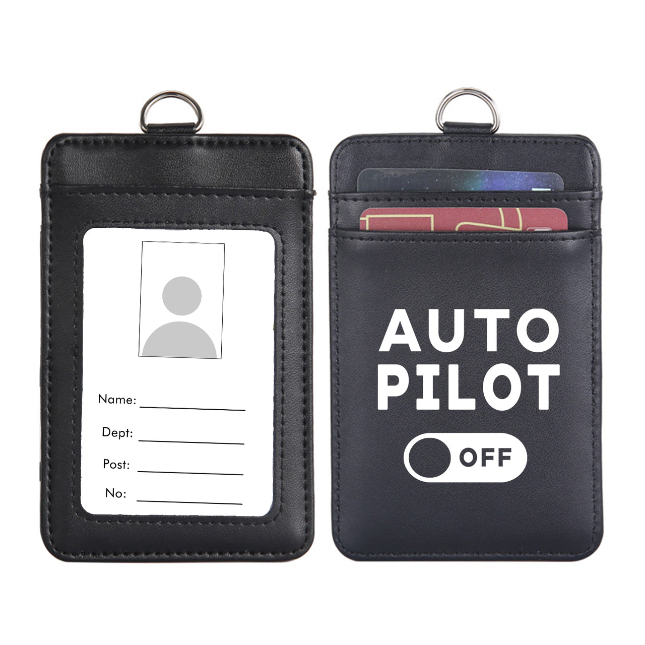 Auto Pilot Off Designed ID Card Holder