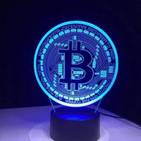 Thumbnail for Bitcoin Coin Art 3D Designed Night Lamp
