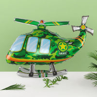 Thumbnail for Cartoon 3D Helicopter Fighter Balloon: Durable Aluminum Foil Material, Detailed Jet Shape – Ideal for Kids' Parties