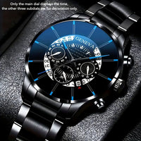 Thumbnail for Men's Business Watch: Dual Calendar, Waterproof, Non-Swiss - Automatic Mechanical or Quartz Movement