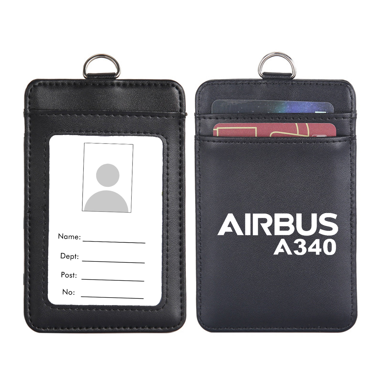 Airbus A340 & Text Designed ID Card Holder