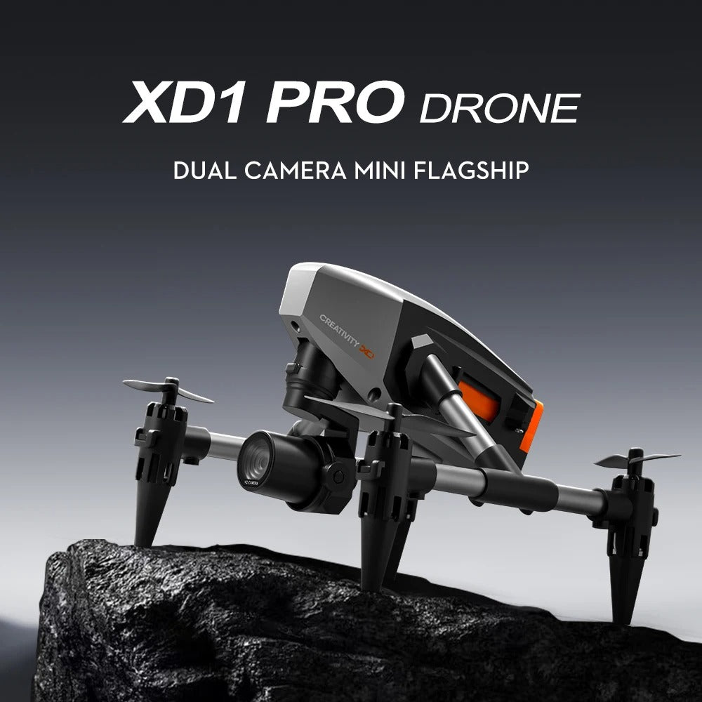 Side view of XD1 Mini Drone: Aerial Photography Quadcopter with Optical Flow Positioning aviation RC model in durable ABS pla.