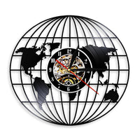 Thumbnail for World Map Vinyl Record Designed Wall Clocks
