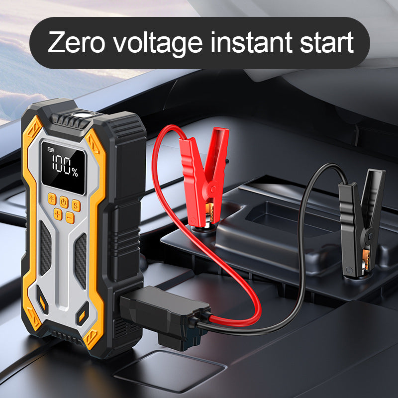 10000mAh 6000A Car Jump Starter: Air Compressor, LCD Screen