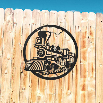 Steam Train Wall Sculpture 30x30CM aviation design on premium decorative material hanging wall decoration.