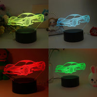 Thumbnail for Sports Car Pattern 3D Designed Night Lamp
