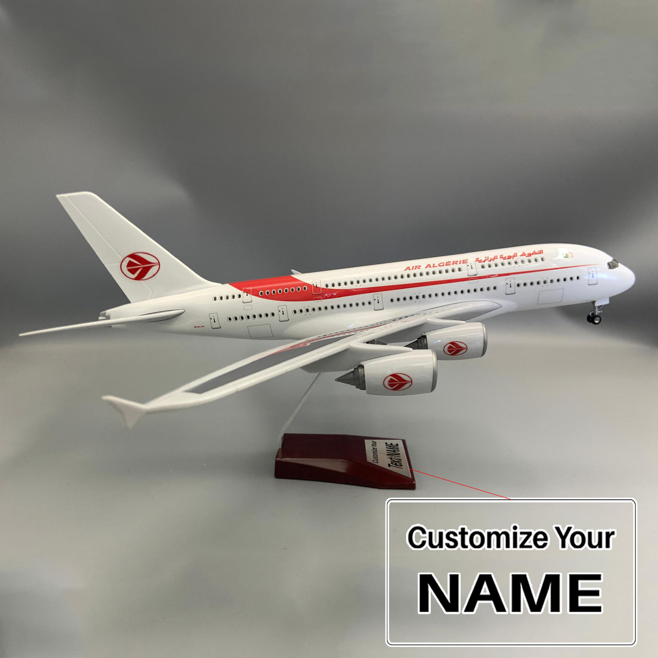 Algeria Air Airlines Airbus A380 Airplane Model (1/160 Scale)