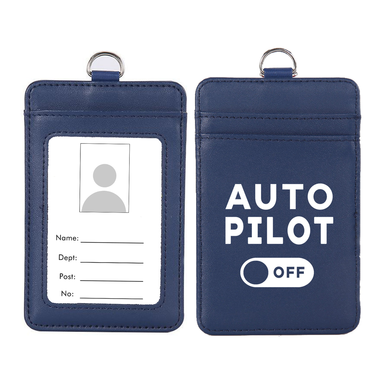Auto Pilot Off Designed ID Card Holder
