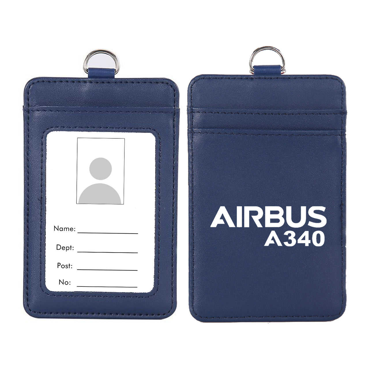 Airbus A340 & Text Designed ID Card Holder