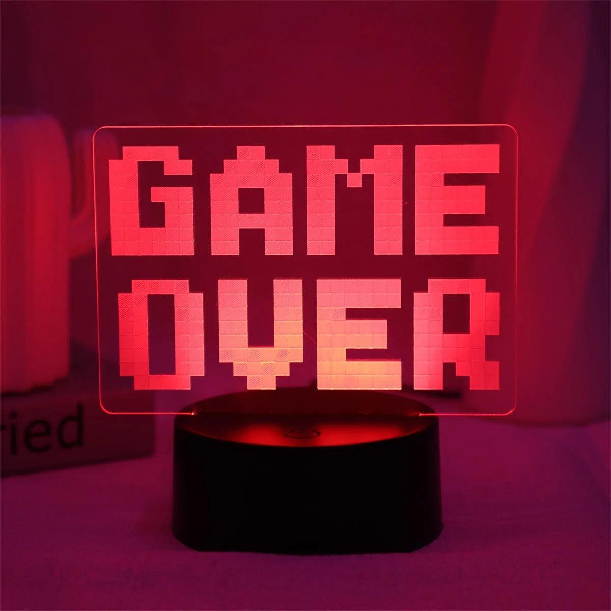 GAME Over Visual Atmosphere Designed Night Lamp