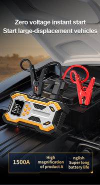 Thumbnail for 10000mAh 6000A Car Jump Starter: Air Compressor, LCD Screen