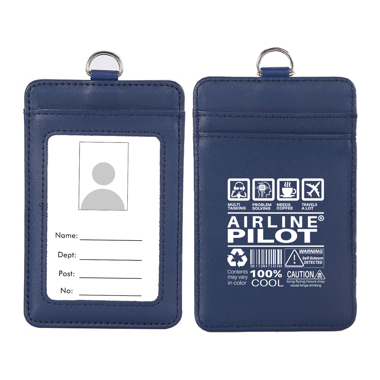 Airline Pilot Label Designed ID Card Holder