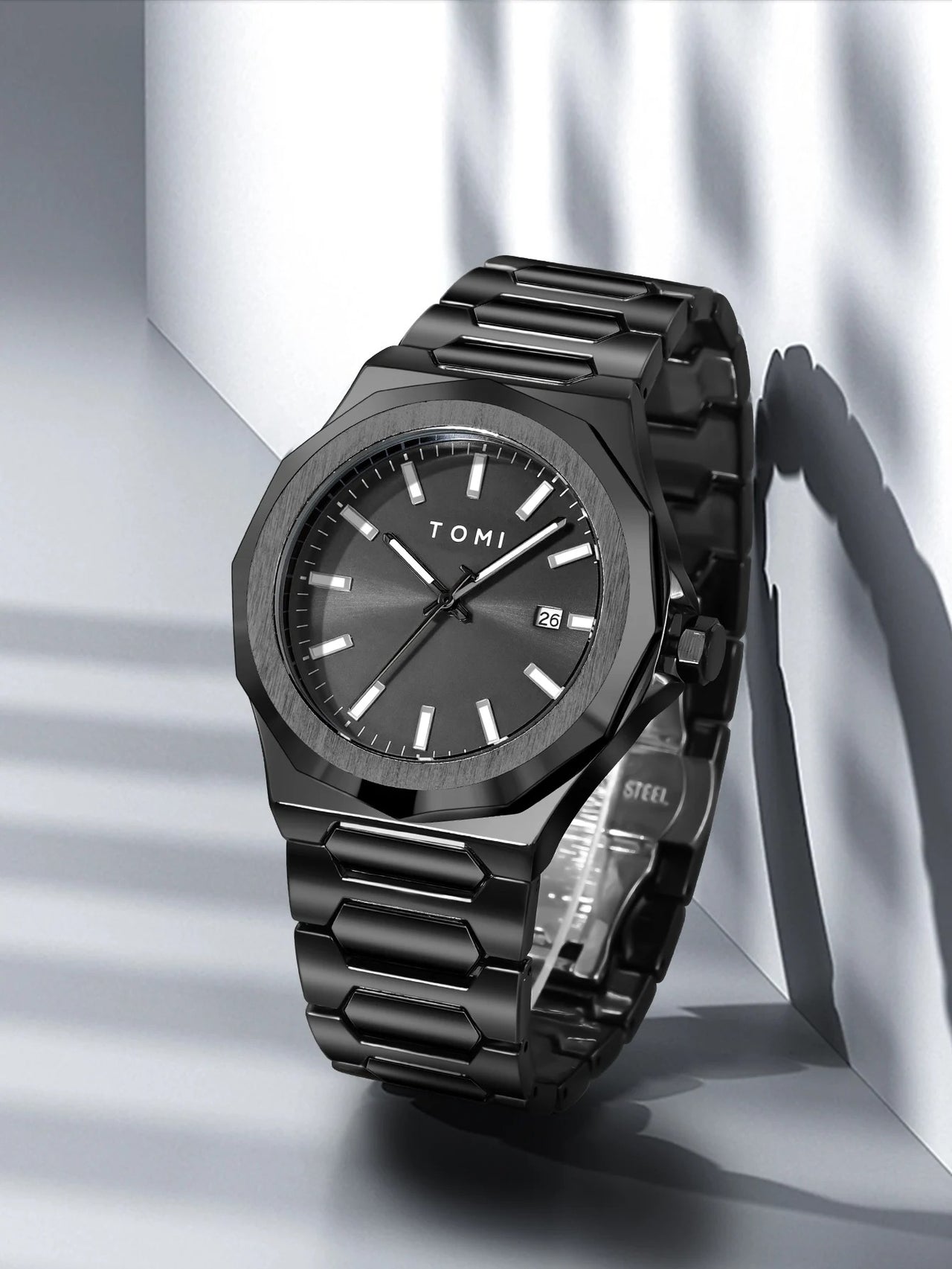 Relogio Masculino Gift Box: Luxury Business Quartz Watch with High-Quality Rose Gold Case (Simple & Versatile)