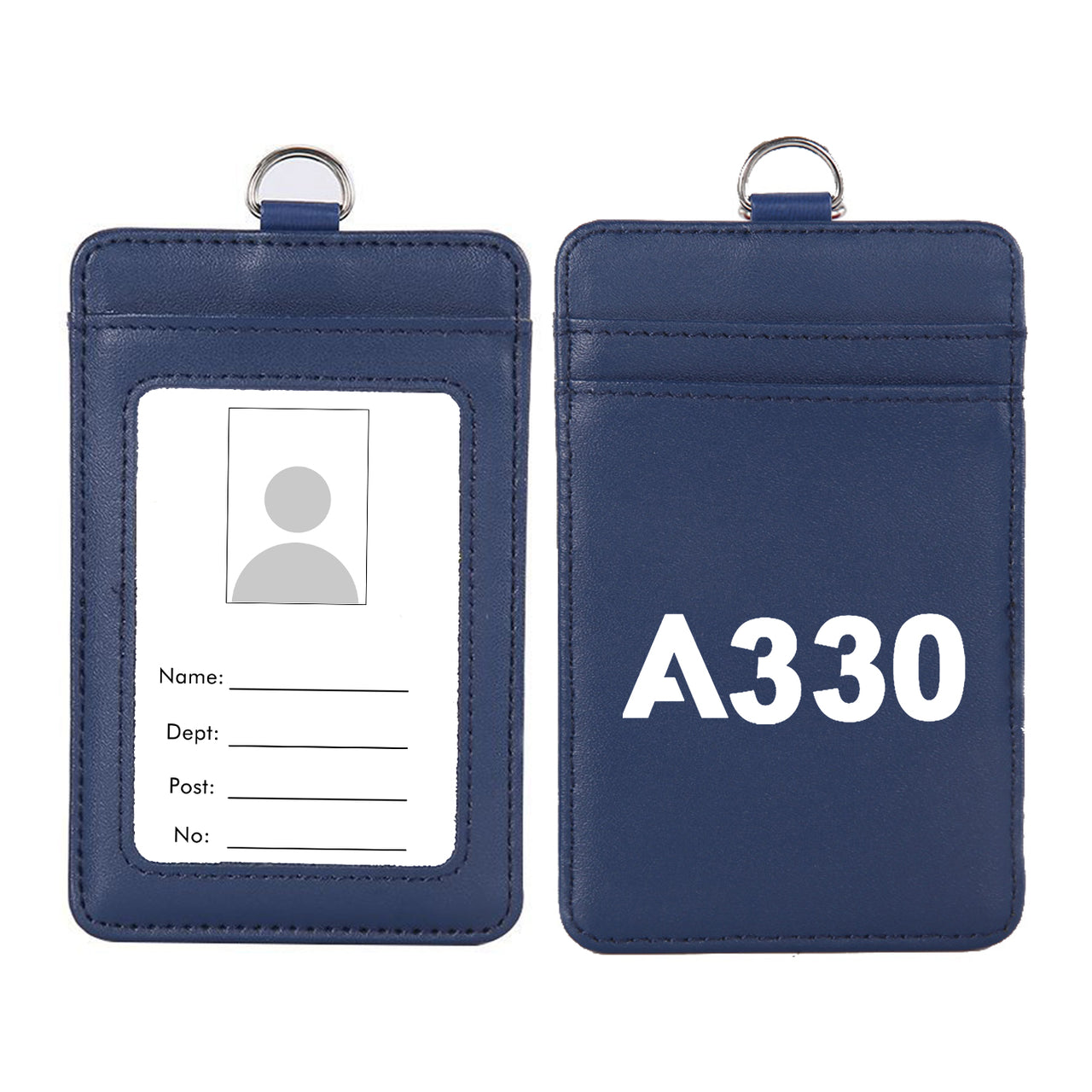 A330 Flat Text Designed ID Card Holder