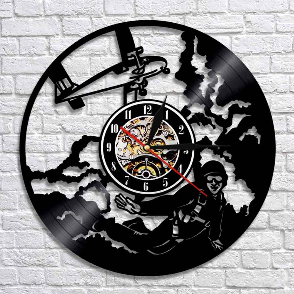 Pilot Skydiving Sports Designed Wall Clocks