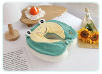 Thumbnail for Cartoon U-Shaped Memory Cotton Neck Pillow: Soft Travel Headrest