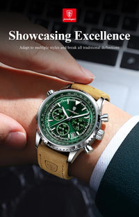 Thumbnail for Luxury Military-Inspired Men's Quartz Watch: Premium Leather Strap, Waterproof Design with Chronograph, Date & Luminous Display