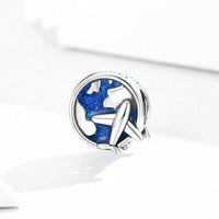 Thumbnail for 925 Silver Travel Plane Around the World Bracelet