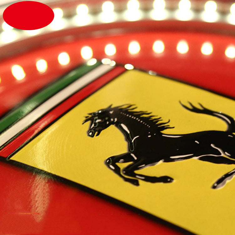 Retro Iron LED Tire Wall Hanging