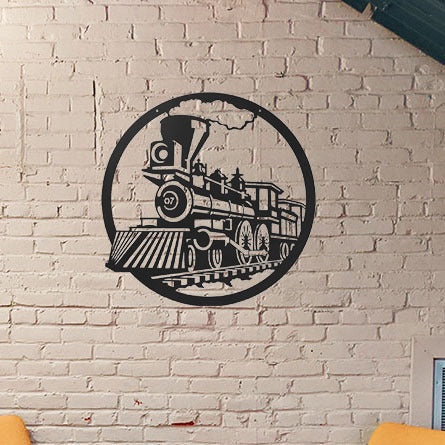 Steam Train Wall Sculpture 30x30CM