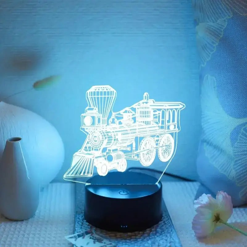Train 3D Designed Night Lamp