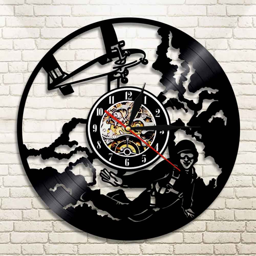 Pilot Skydiving Sports Designed Wall Clocks