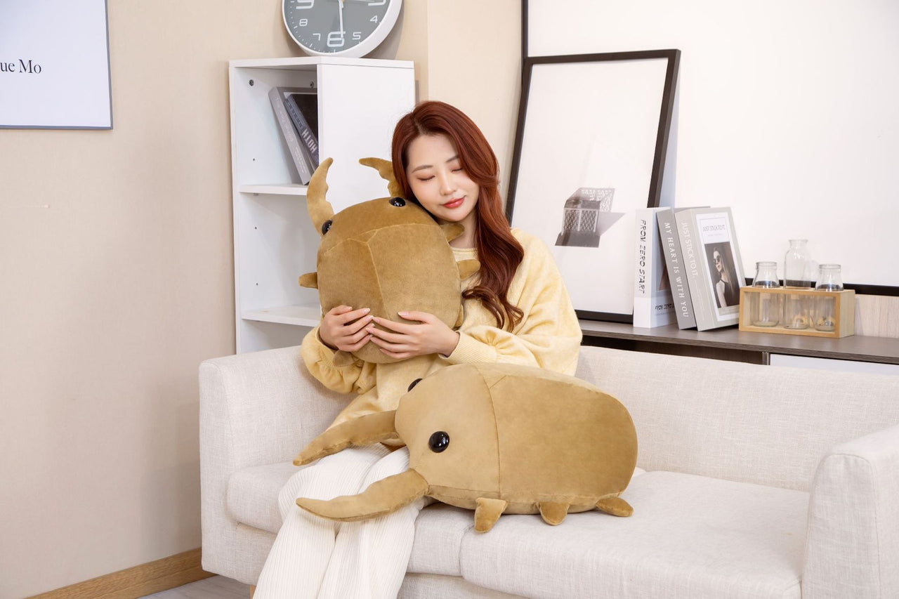 50cm/60cm Creative Simulation Insect Plush Toys Stuffed Cartoon Dolls Beetle Pillow