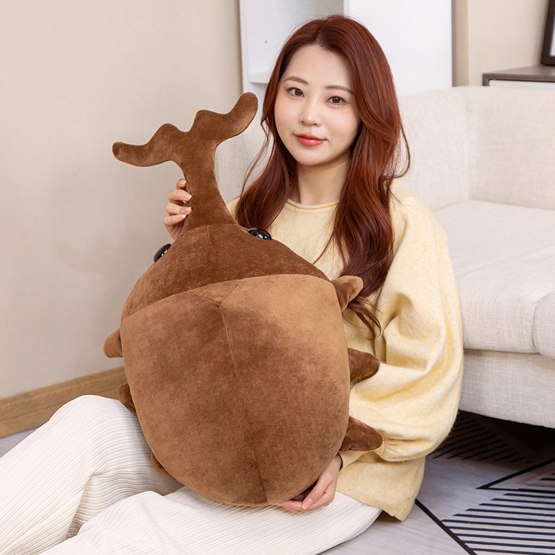 50cm/60cm Creative Simulation Insect Plush Toys Stuffed Cartoon Dolls Beetle Pillow
