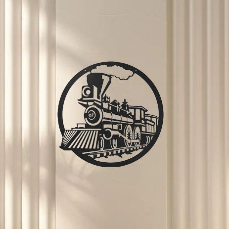 Steam Train Wall Sculpture 30x30CM