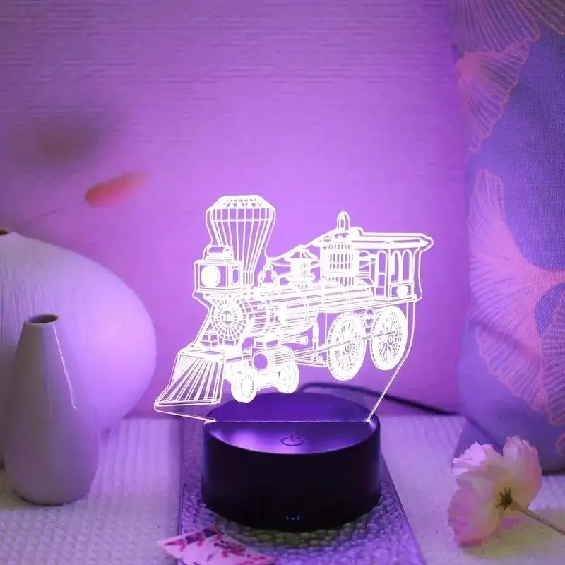 Train 3D Designed Night Lamp