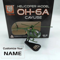 Thumbnail for Diecast 1:100 Scale Alloy US OH-6A Classic Helicopter Model